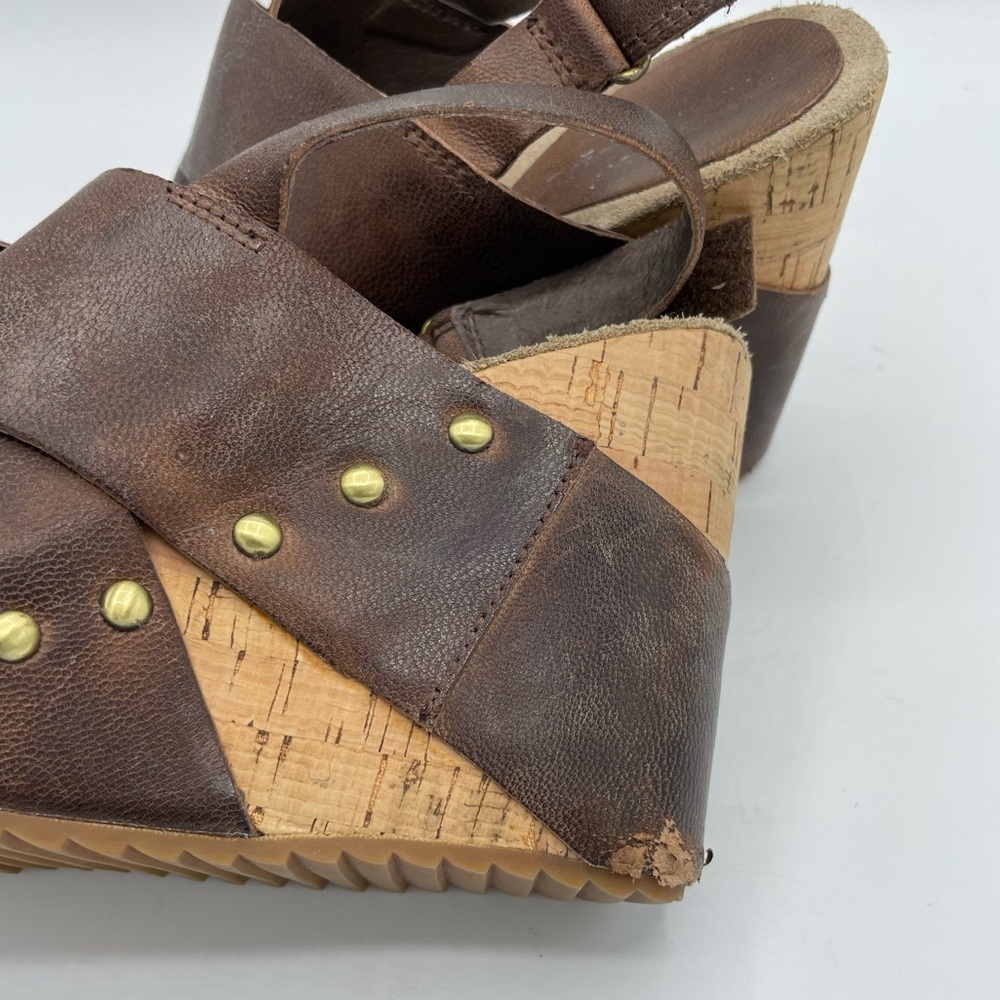 Antelope Brown Leather Wedge Heel Sandal. Size EU 36. - Picture 13 of 15